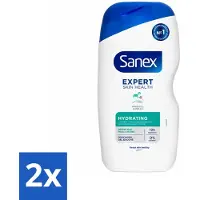 Sanex 2 x Douchegel Expert Skin Health Hydrating 400 ml - Hydratatie Huid - Douchegel - Huid Verzorging - Glycerine - Inuline