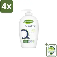 Neutral Vloeibare Handzeep 250 ml - Voordeelverpakking - 4 stuks - Gevoelige huid - Handzeep