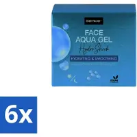 Sence 6 x – Dagcrème – Aqua Gel Hydro Shock 2-in-1 – 50 ml - Hyaluronzuur Serum - Hydratatie Serum - Huid Verzorging - Stralende Huid - Fijne Lijntjes Verminderen