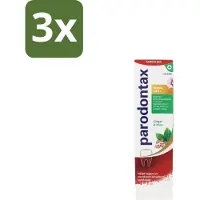 Parodontax 3 x - Tandpasta - Herbal Twist - Ginger & Mint - 75ml - Bloedend Tandvlees - Tandplak - Gember - Munt - Tandvleesbescherming