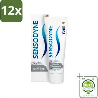 Sensodyne - Tandpasta - Gentle Whitening - Milde Reiniging - 75 ml - Voordeelverpakking - 12 stuks - Gevoelige tanden - Tandpasta