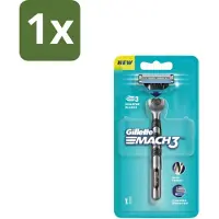 Gillette 1 x - Mach3 – Houder + 1 Mesje – 3-bladig - Scheermes - Mach3 - Mesje - Scheerbeurt - Huidbescherming