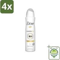 Dove - Deodorant - Invisible Dry - Onzichtbare bescherming - 250 ml - Voordeelverpakking - 4 stuks - Deodorant spray - Onzichtbare deodorant
