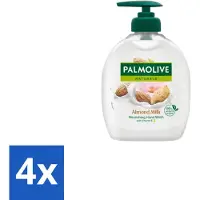 Palmolive 4 x Handzeep Naturals Amandel Melk 300 ml - Handzeep - Handen Reinigen - Handen Verzorgen - Amandelmelk - Aloëvera