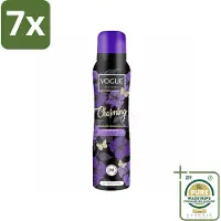 Vogue 7 x Charming Parfum Deodorant 150 ml - Grootverpakking - Parfum Deodorant - Geur - 24 Uur Bescherming - Zweet Bescherming - Japanse Kersenbloesem