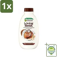 Garnier 1 x Loving Blends Kokosmelk en Macadamia Shampoo 300 ml - Kokosmelk Shampoo - Macadamia-olie Shampoo - Voedend Haarverzorging - Droog Haar Shampoo - Normaal Haar Shampoo