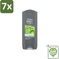 Dove 7 x Douchegel Men+ Care Extra Fresh 400 ml - Grootverpakking - Douchegel - Mannelijke Geur - Reiniging - Huidverzorging - Frisse Geur