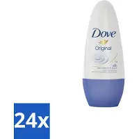 Dove 24 x – Deodorant Roller – Original – 50 ml - Deodorant Roller - Okselgeur - Huid Verzorging - Transpiratiegeur - Frisse Geur