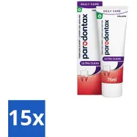 Parodontax 15 x Tandpasta bij Bloedend Tandvlees Ultra Clean 75 ml - Bloedend Tandvlees - Tandpasta - Tandvleesbescherming - Tandplak - Fluoride