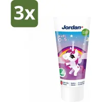 Jordan 3 x Tandpasta Kids 0-5 jaar 50 ml - Tandpasta Voor Kinderen - Kindertandpasta - Melkgebit Bescherming - Tandpasta 0-5 Jaar - Fluoride 1450 Ppm