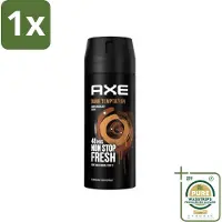 Axe 1 x Deodorant Bodyspray Dark Temptation 150 ml- Dark Temptation - Deodorant - Bodyspray - Chocolade Geur - Rode Peperkorrels