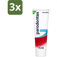 Parodontax 3 x - Tandpasta - Fluoride Vrij - 75ml - Fluoridevrije Tandpasta - Mondgezondheid - Tandvleesbescherming - Tandplakverwijdering - Bloedend Tandvlees