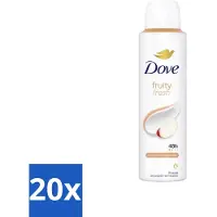 Dove 20 x – Deodorant Spray – Fruity Fresh – 150 ml - Deodorant Spray - Fris - Fruitige Geur - Okselhuid Verzorging - Transpiratiegeur