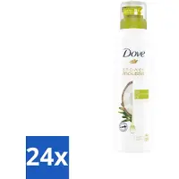 Dove 24 x Shower Foam Coconut Oil 200 ml - Douche Mousse - Kokosolie Douche - Huid Verzorging - Scheer Mousse - Huid Hydraatatie