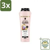 Gliss kur 3 x Gliss-Kur - Shampoo - Split Hair Miracle - Herstelt Gespleten Haarpunten - 400 ml - Grootverpakking - Gespleten Haarpunten - Haar Herstel - Haar Versterken - Hydrolyzed Keratine - Vitamine E