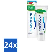 Sensodyne 24 x Tandpasta Fresh Mint 75 ml - Gevoelige Tanden - Tandpasta - Frisse Adem - Mondhygiëne - Gevoeligheid