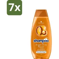 Schwarzkopf 7 x - Shampoo Argan Oil & Repair - Voedt & Versterkt - 400 ml - Arganolie - Droog Haar - Beschadigd Haar - Haarverzorging - Haarversterking