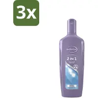 Andrélon 3 x - 2-in-1 - Shampoo - Voor Snel & Effectief Wassen - 300 ml - 2-in-1 Shampoo Conditioner - Snel Wassen - Effectief Wassen - Haar Reinigen - Haar Verzorgen
