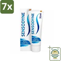 Sensodyne 7 x - Tandpasta - Extra Fresh Gel - Voor Gevoelige Tanden - 75 ml - Grootverpakking - Gevoelige Tanden - Tandpasta - Gevoeligheid - Tandpasta Voor Gevoelige Tanden - Frisse Mond
