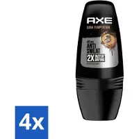 Axe 4 x - Deodorant Roller - 48hrs Anti Sweat - Dark Temptation - Anti-transpirant - 50 ml - 48 Uur Bescherming - Antitranspirant Roller - Zweetbevochtiging - Geur - Chocolade