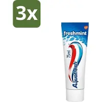 Aquafresh 3 x Tandpasta Freshmint Frisse Adem 75 ml - Tandpasta - Frisse Adem - Suikerzuurbescherming - Gaatjesbescherming - Tandvleesbescherming