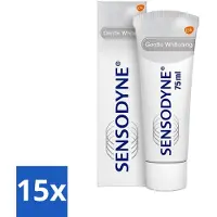 Sensodyne 15 x - Tandpasta - Gentle Whitening - Voor Gevoelige Tanden - 75 ml - Gevoelige Tanden - Tandpasta - Witte Tanden - Tandglazuur - Verkleuringen