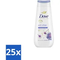 Dove 25 x – Douchecrème – Anti-Stress – 225 ml - Douchecrème Anti-stress - Ontspannende Douche - Droge Huid Verzorging - Blauwe Kamille - Havermelk
