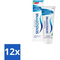 Sensodyne 12 x Tandpasta Extra Fresh Gel 75 ml - Gevoelige Tanden - Mondgevoel - Tandpasta - Frisheid - Tandgevoeligheid