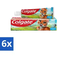 Colgate 6 x - Bubble Fruit - Kindertandpasta - Voor 2 tot 5 jaar oud - 50ml - Kindertandpasta - Gaatjes Bestrijden - Melktanden Beschermen - Tandpasta Voor Jonge Kinderen - Bubble Fruit Smaak
