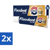 Fixodent 2 x Kleefpasta Plus Dual Power 40 gr - Kleefpasta Kunstgebit - Onverslaanbare Bijtkracht - Kunstgebit Fixatie - Bijtkracht Kunstgebit - Kunstgebit Comfort
