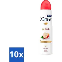 Dove 10 x - Deodorant - Go Fresh Apple & White Tea - Verfrissend en fruitig - 250 ml - Go Fresh Apple & White Tea - Deodorant Spray - Fris - Fruitige Geur - Anti-transpirant