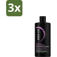 Syoss 3 x – Shampoo – Intense Fullness – 440 ml - Volume Shampoo - Volumizing Shampoo - Fullness Shampoo - Fijn Haar Shampoo - Slap Haar Shampoo