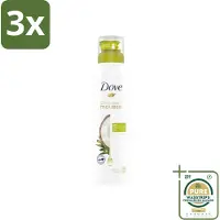 Dove 3 x Shower Foam Coconut Oil 200 ml - Grootverpakking - Douche Mousse - Kokosolie Douche - Huid Verzorging - Scheerervaring - Wellness Douche