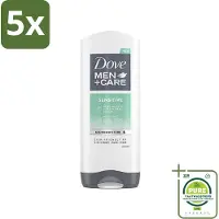 Dove 5 x - Shower Gel - 3-in-1 - Men Care Sensitive - Verfrissend en zacht - 400 ml - Grootverpakking - Men Care - Douchegel - Gevoelige Huid - 3-in-1 - Lichaam Verzorging