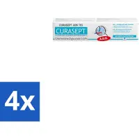 Curasept 4 x Gel-Tandpasta 0,05% CHX 75 ml - Tandpasta - Antibacteriële Tandpasta - Chloorhexidine - Tandvleesbescherming - Plaquevoorkomend