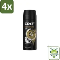 Axe - Deodorant Bodyspray - 48hrs Non Stop Fresh - Gold Temptation - Gold Amber - 150 ml - Voordeelverpakking - 4 stuks - gold temptation - Deodorant bodyspray
