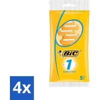 BIC 4 x - Scheermesjes - Sensitive - Enkel Mesje - Wegwerpmesjes - 5 Scheermesjes - Scheermesje - Gevoelige Huid - Wegwerpscheermesje - Roestvrij Staal - Polymerische Bekleding