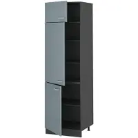 Vicco Hoge kast R-Line, Blauw-grijs/Antraciet, 60 cm