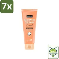 Sence 7 x - Coconut - Douchecrème - Verzorgend - 200 ml - Grootverpakking - Douchecrème Kokos - Kokos Geur - Hydraterende Douchecrème - Verzorgende Douche - Zachte Huid