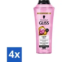 Schwarzkopf Gliss-Kur Shampoo - Vloeibare zijde - Zijdezachte haarverzorging - 400 ml - Voordeelverpakking - 4 stuks