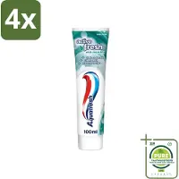 Aquafresh - Tandpasta - Verfrissende Reiniging - Menthol - 100 ml - Voordeelverpakking - 4 stuks - Tandpasta - Menthol