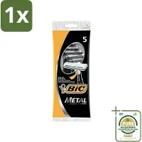 BIC 1 x - Scheermesjes - Metaal - Enkel Mesje - Wegwerpmesjes - 5 Scheermesjes- Scheermesje - Wegwerpmesje - Roestvrij Staal - Enkel Mesje - Precisie Scheren