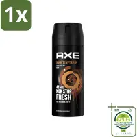 Axe 1 x Deodorant Bodyspray Dark Temptation 150 ml - Dark Temptation - Deodorant - Chocolade Geur - Rode Peperkorrels - Amber Geur