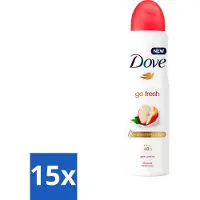 Dove 15 x - Deodorant - Go Fresh Apple & White Tea - Verfrissend en fruitig - 250 ml - Go Fresh Apple & White Tea - Deodorant Spray - Fris - Fruitige Geur - Anti-transpirant