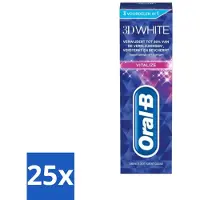 Oral-B 25 x - 3D White Vitalize - Tandpasta - Whitening - 75 ml - Tandpasta Whitening - Tanden Versterken - Glazuur Beschermen - Tanden Verkleuren - Stralende Lach