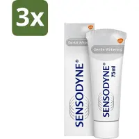 Sensodyne 3 x - Tandpasta - Gentle Whitening - Voor Gevoelige Tanden - 75 ml - Gevoelige Tanden - Tandpasta - Witte Tanden - Tandglazuur - Verkleuringen