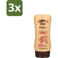 Hawaiian Tropic 3 x – Zonnebrand Lotion – Luminosity Medium SPF15 – 180 ml - Zonbescherming - Zonnebrandlotion - SPF15 - Huidbescherming - Uitdroging Voorkomen