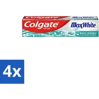 Colgate 4 x - Max White - Whitening Crystals - Tandpasta - 100ml - Tandpasta - Witte Tanden - Whitening Crystals - Tanden Reinigen - Vlekken Verwijderen