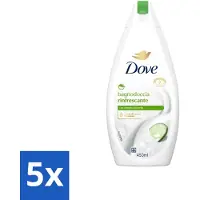 Dove 5 x – Douchegel – Refreshing – 450 ml - Douchegel - Frisheid - Reiniging - Huid Verzorging - Mild Reinigen