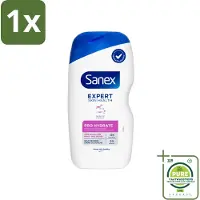 Sanex 1 x Douchegel Expert Skin Health Pro Hydrate 400 ml - Droge Huid - Hydratatie - Glycerine - Inuline - Huidverzorging